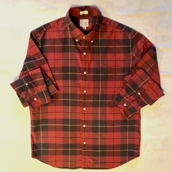 J Crew Broken In Oxford in Scotch Plaid Size Large/Slim​​​​​​​​​​​​​​​​​… - Picture 1 of 4